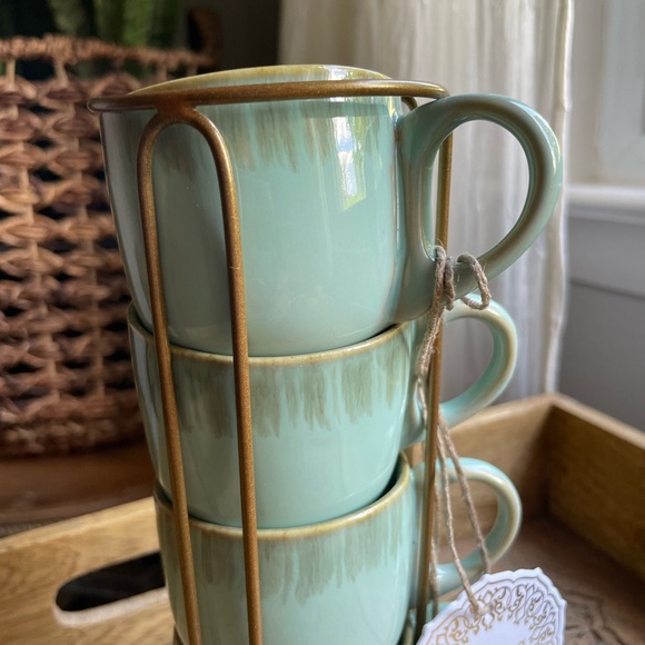 ☕️Demitasse Set with Holder! NWT! Beautiful colors! - Picture 5 of 13